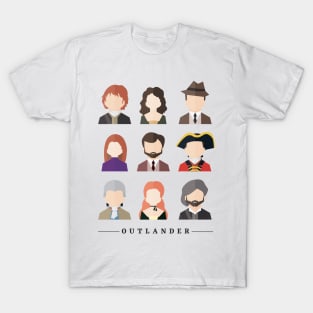 Outlander Characters Icons Illustration T-Shirt